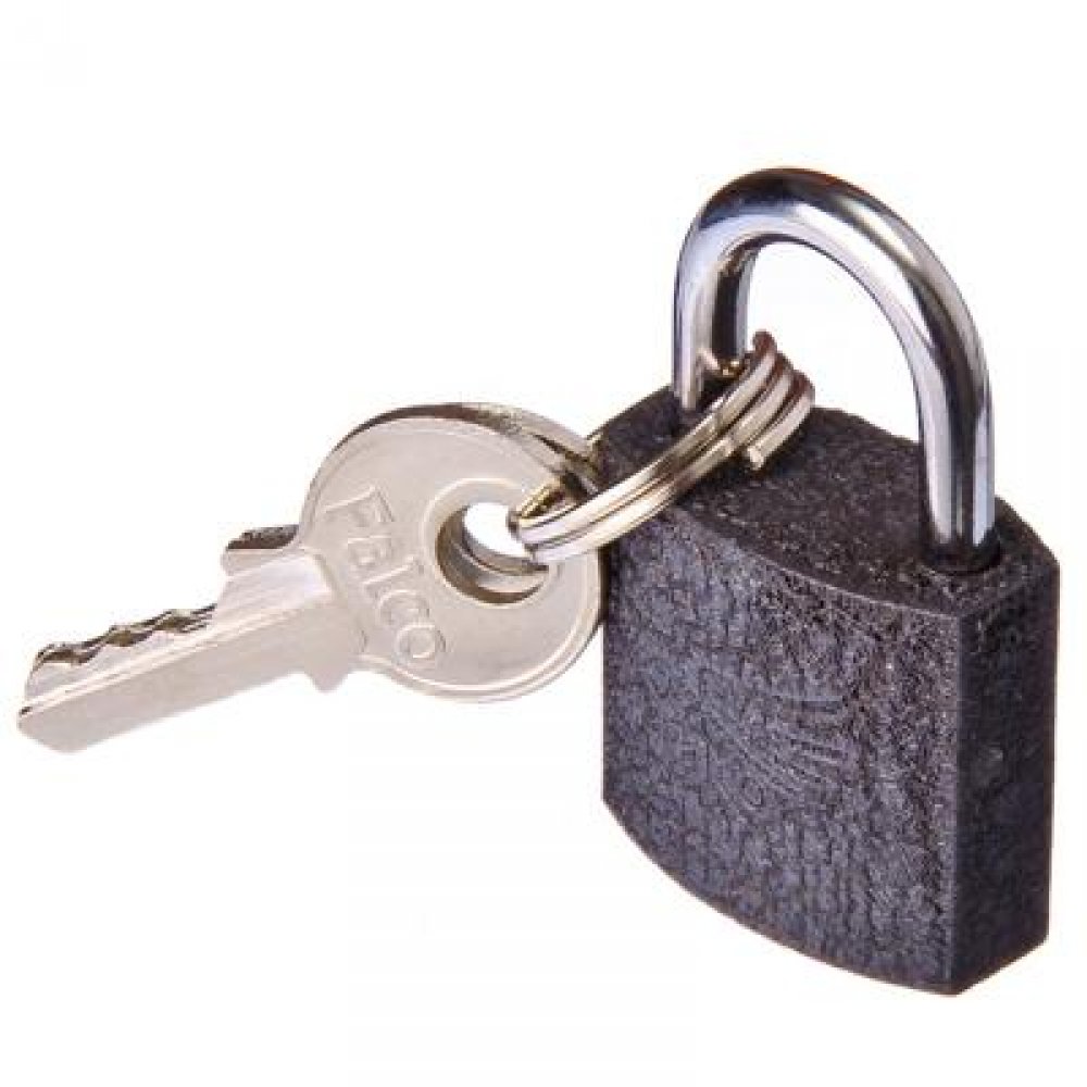 Замок навесной серый 20мм FALCO - Интернет-магазин Рудых