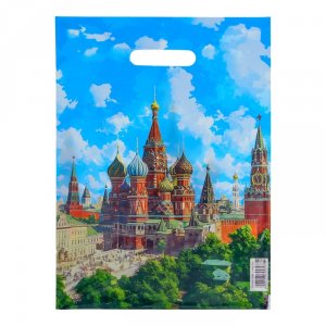 Пакет п/э с выруб. ручкой 30х40см, 50мкм Кремль