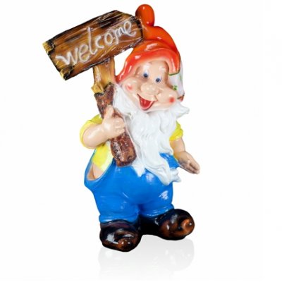 Фигурка сад. Гном с табличкой