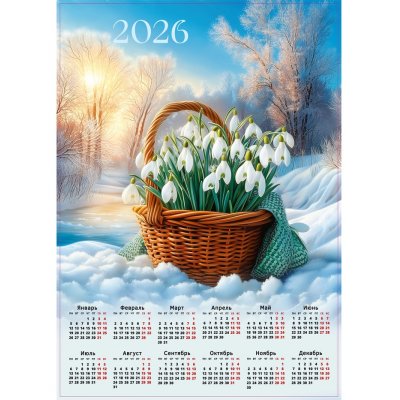 Календарь листовой А2  2026г микс