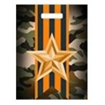 Пакет п/э с выруб. ручкой 40х31см, 60мкм Отвага