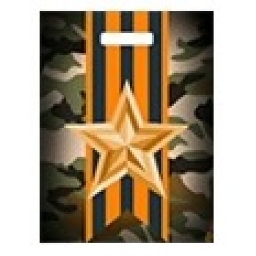 Пакет п/э с выруб. ручкой 40х31см, 60мкм Отвага