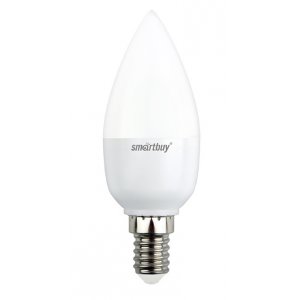Лампа св/д Smartbuy свеча C37 E14 12W(960lm) 3000К 3K 37х115 матовая пластик SBL-C37-12-30K-E14