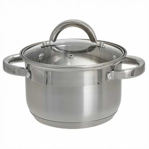 Кастрюля нерж. с крышкой 2,2л WEBBER BE-110/2 (индукц)