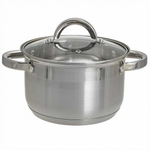 Кастрюля нерж. с крышкой 3,0л WEBBER ВЕ-111/2 (индукц)