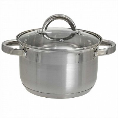 Кастрюля нерж. с крышкой 3,0л WEBBER ВЕ-111/2 (индукц)
