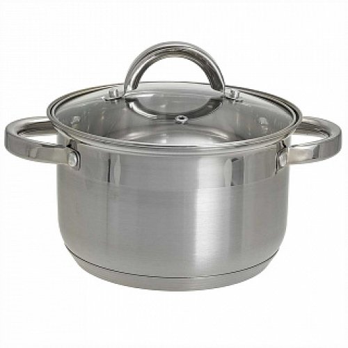 Кастрюля нерж. с крышкой 3,0л WEBBER ВЕ-111/2 (индукц)