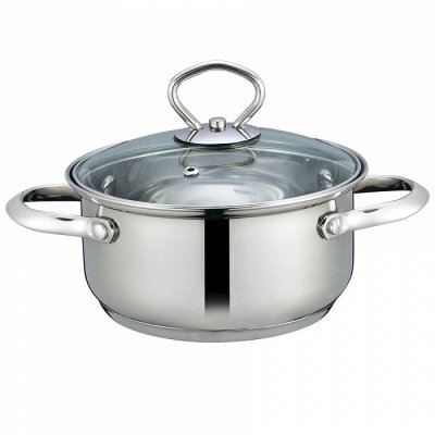 Кастрюля нерж. с крышкой 3,0л WEBBER ВЕ-111/2 (индукц)