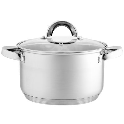 Кастрюля нерж. с крышкой 4,0л WEBBER ВЕ-112/2 (индукц)