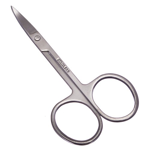 Ножницы маникюрные универсальные с загнутыми лезвиями, сталь, 8,8см, HS-0621-3