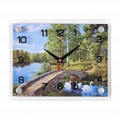 Часы настенные "Каменный мост в лесу" 2026-484