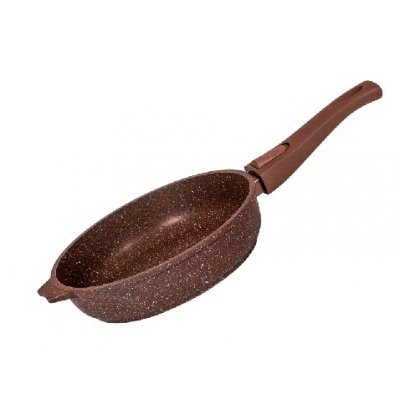 Сковорода 28см АП Гранит brown со съемной ручкой