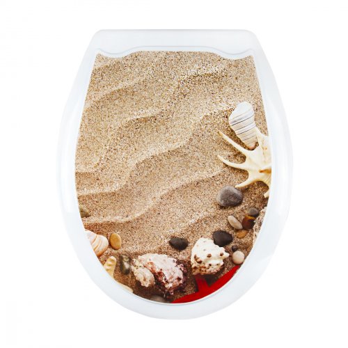 Сиденье д/унитаза пластик ФОТО ПЕСОК