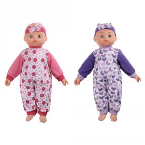 Пупс мягкое тело 45см, звук, пластик, п/э, 4 диз.