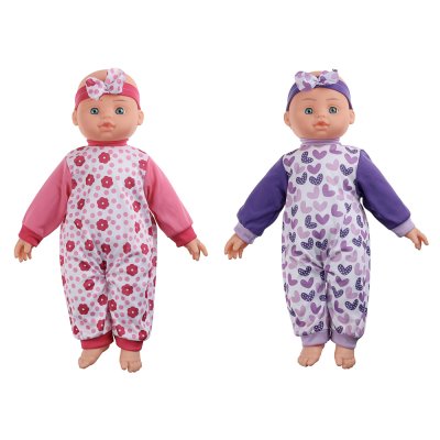 Пупс мягкое тело 45см, звук, пластик, п/э, 4 диз.