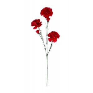 Ветка гвоздики 3 цветка 2 бутона 62см