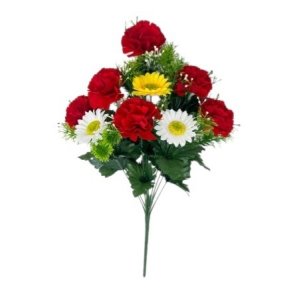 Букет гвоздик с ромашкой 11цв. 49см