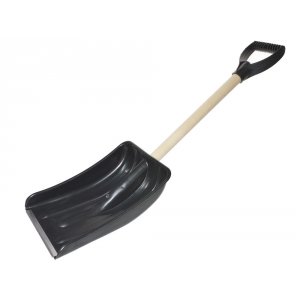 Лопата снеговая автомобильная ЧЕРНАЯ (дер.чер+Vруч)