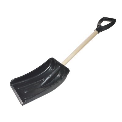 Лопата снеговая автомобильная ЧЕРНАЯ (дер.чер+Vруч)