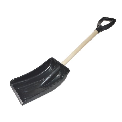 Лопата снеговая автомобильная ЧЕРНАЯ (дер.чер+Vруч)