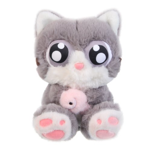 Игрушка мягкая Котя с рыбкой 23см, п/э