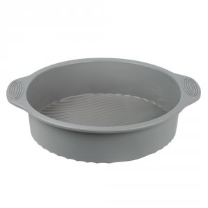 Форма силиконовая для выпечки с ручками, круглая, 28*5,5см