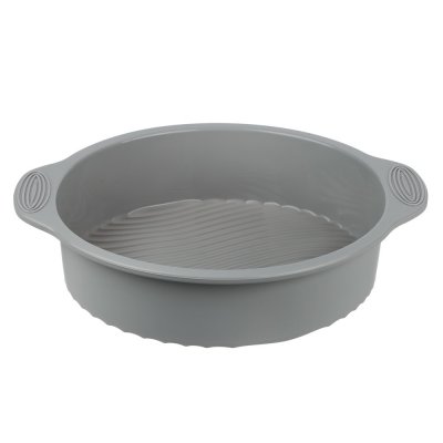 Форма силиконовая для выпечки с ручками, круглая, 28*5,5см