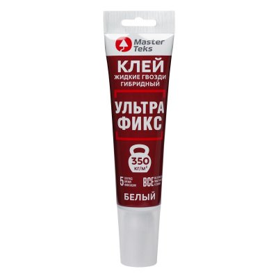 Клей MasterTeks УЛЬТРАФИКС гибрид. белый 80мл (350кг/м2) (уп.12)