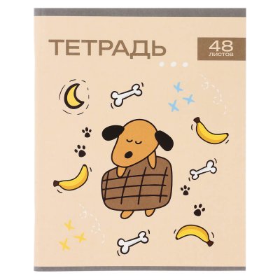 Тетрадь в клетку 12л, "Ми Стайл", БЕЛЫЕ ЛИСТЫ, обложка картон, скрепка, УФ лак