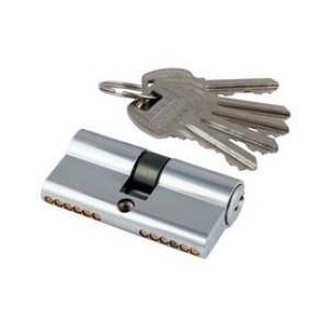 Личинка для замка S-Locked Z-300-B-70 CP  к/ключ, хром, 5 ключей