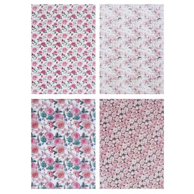Бумага упаковочная "Цветы" 70*100см, 70г, арт 1, односторонняя