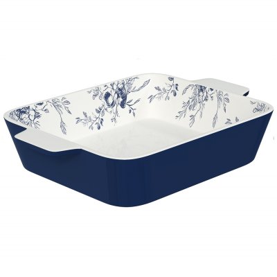 Форма для запекания прям. 28,2х19,5х5,8см, цветы, керамика