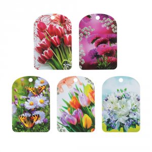 Доска разделочная "Цветы", 27x18x0,5см, фанера, 5 дизайнов