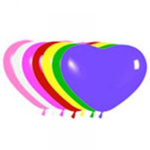 Шары воздушные цветные "Сердце" 10шт