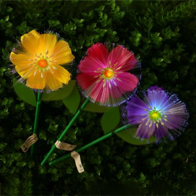 Фигурка на стержне Космея, 1LED, 1 реж., 11*28*3см, PS, PMMA, PVC, PP, 3xLR44