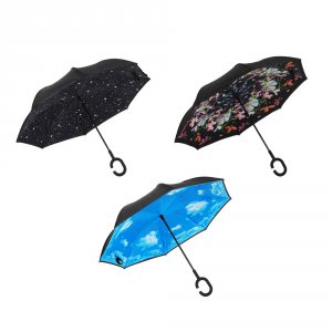 Зонт реверсивный (обратное сложение), 8 спиц, 58 см
