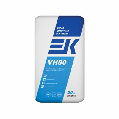 Шпатлевка ЕК VH-80 (белая влагост.) 20кг (50шт)