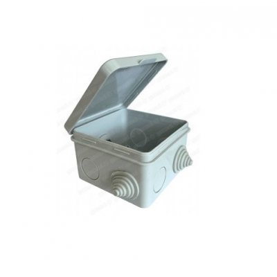 Коробка распред. GREENEL ОУ 80*80*50мм, с откидной крышкой, 7 гермовводов, IP54 СЕРАЯ GE41238 (45шт)