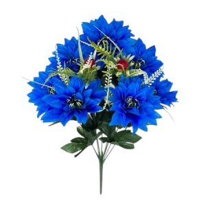 Букет георгин с ягодкой 7цв. 58см