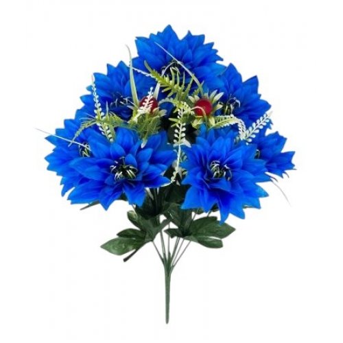 Букет георгин с ягодкой 7цв. 58см