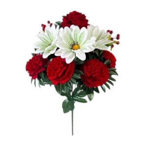 Букет ромашек с гвоздикой и ягодкой 10цв. 53см