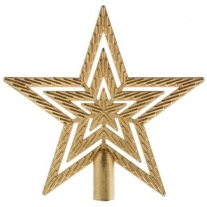Наконечник "Звезда" текстурная, 18,5*18 см, золото