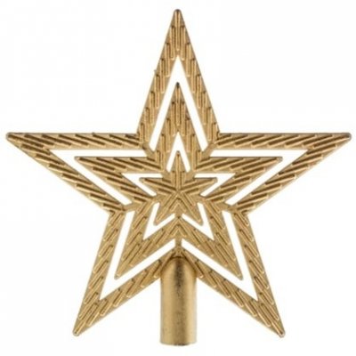 Наконечник "Звезда" текстурная, 18,5*18 см, золото