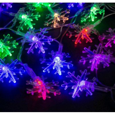 Электрогирлянда "Снежинки большие" 5м 20LED,мульти