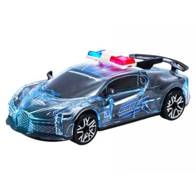 Машина инерционная "Crazy race, полиция", русская озвучка, свет, цвет серый