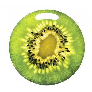 Доска разделочная и сервировочная круглая кухонная "Киви в разрезе" 25,5см