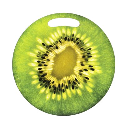 Доска разделочная и сервировочная круглая кухонная "Киви в разрезе" 25,5см