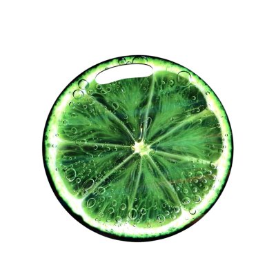 Доска разделочная и сервировочная круглая кухонная "Лайм в разрезе" 25,5см