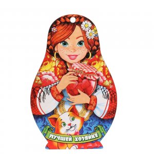 Доска разделочная сувенирная "Матрёшка", лучшей хозяйке, 15*23см