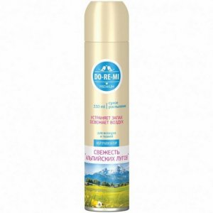 Освежитель воздуха Нейтрализатор запахов Свежесть альпийских лугов 330мл ДО-РЕ-МИ (12)